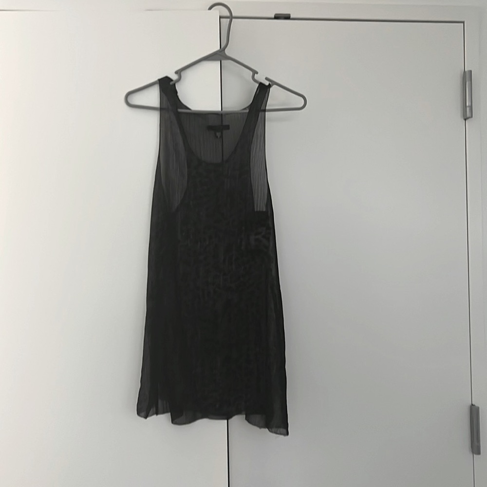 Joes jeans sheer tank, leopard print.​